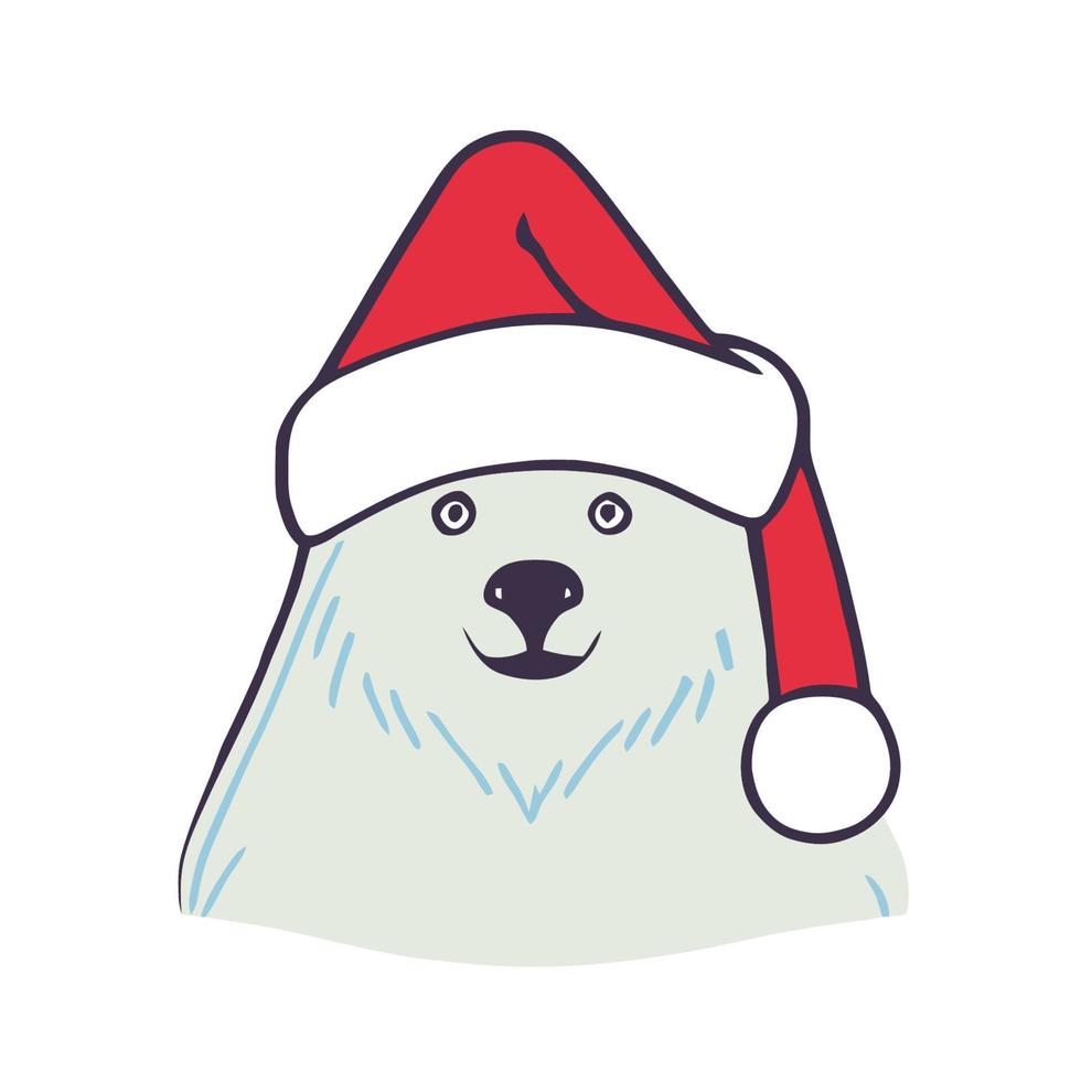 Happy Festive Polar Bear vector