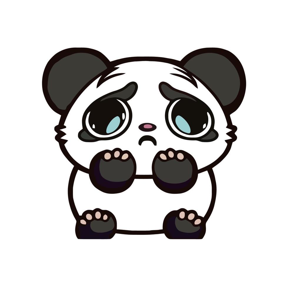 Worried Panda Bear vector