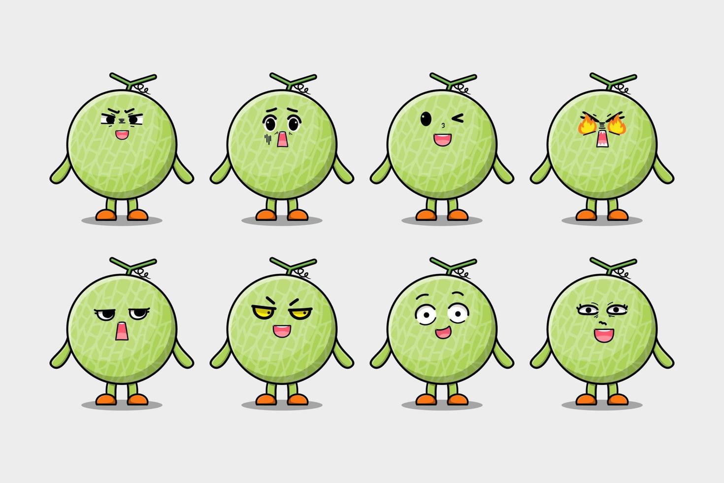 Establecer expresiones de personajes de dibujos animados de melón kawaii 14727019 Vector en Vecteezy Establecer expresiones de personajes de dibujos animados de melón kawaii 14727019 Vector en Vecteezy
