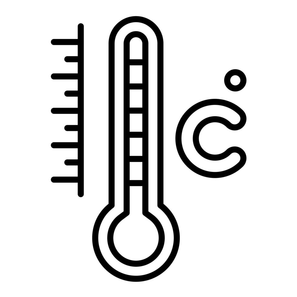 icono de línea celsius vector