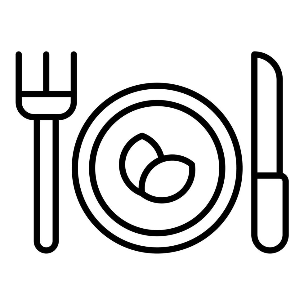 Vegetarian Diet Line Icon vector