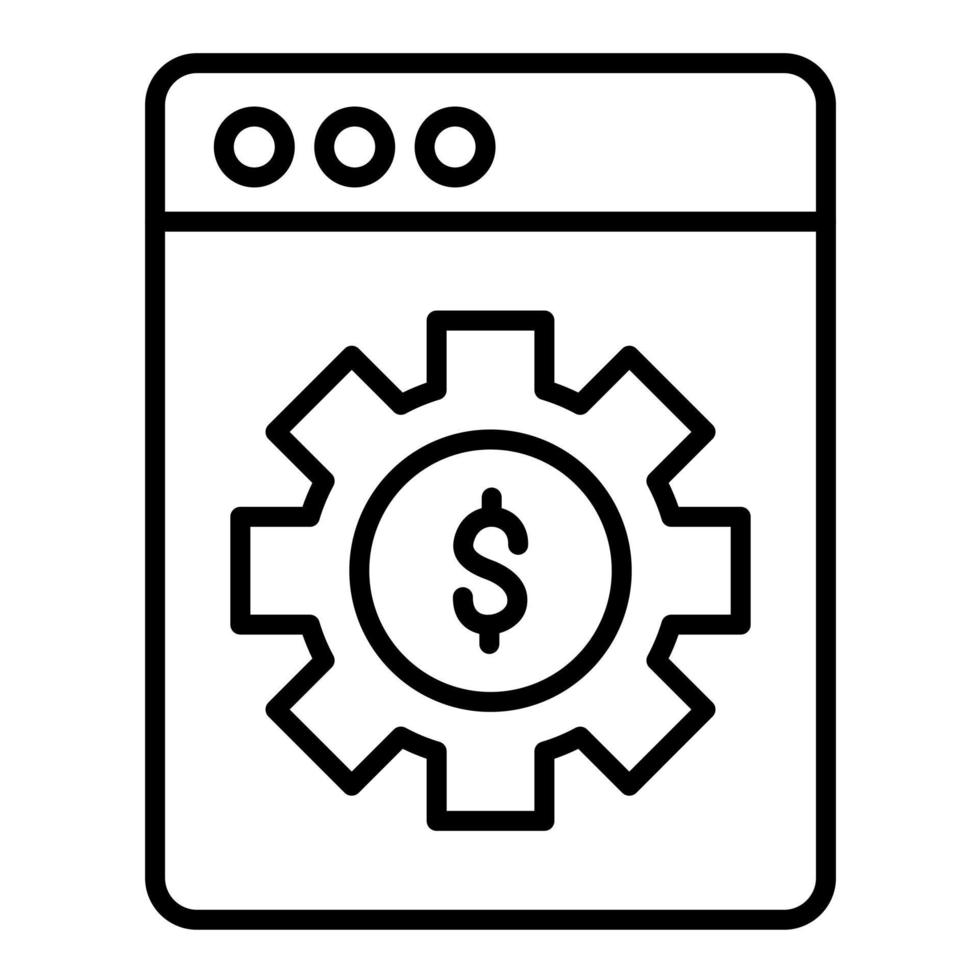 Development Cost Line Icon vector