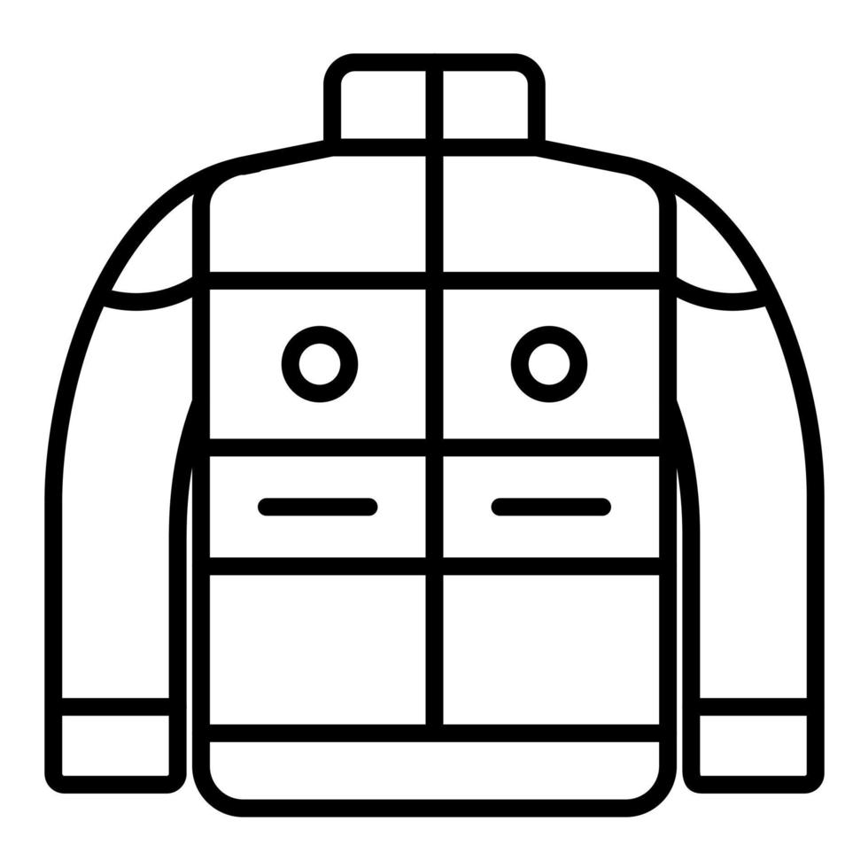 icono de línea de chaqueta de carrera vector