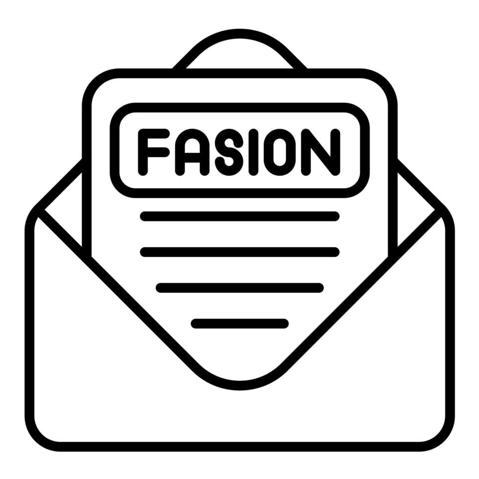 Fashion Newsletter Line Icon vector