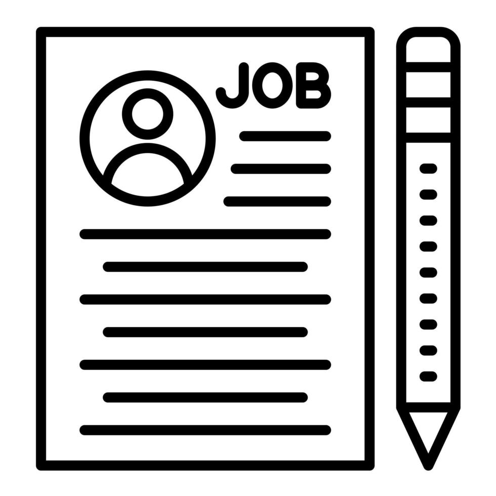 Job Description Line Icon vector