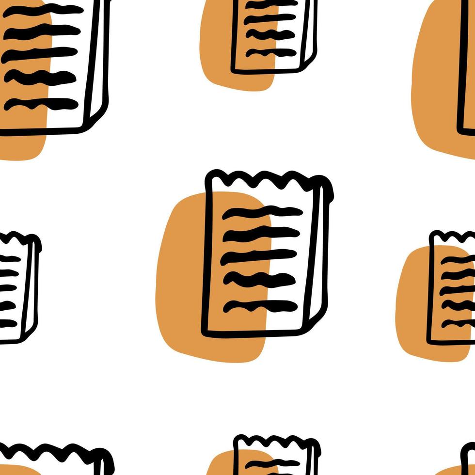 Seamless pattern Doodle small notepad hand drawn vector