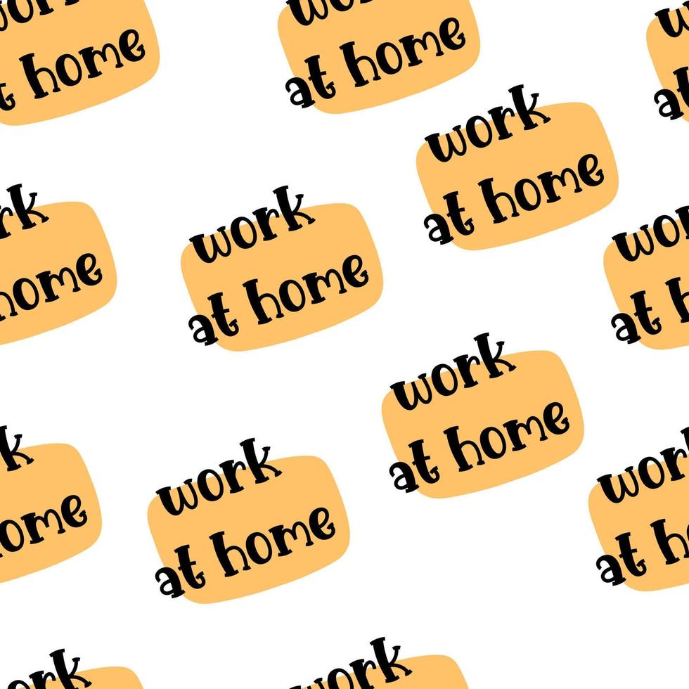 Seamless pattern Doodle set work at home vector
