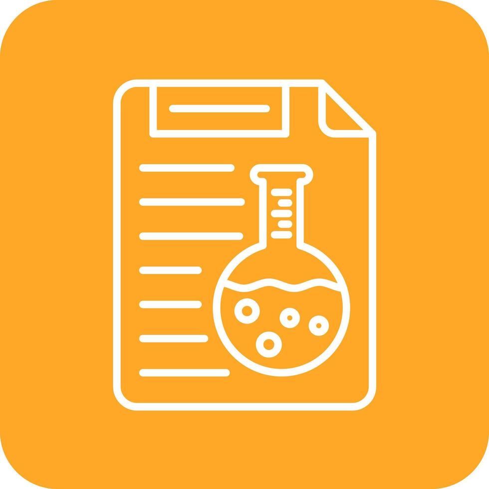 Lab Report Line Round Corner Background Icons vector