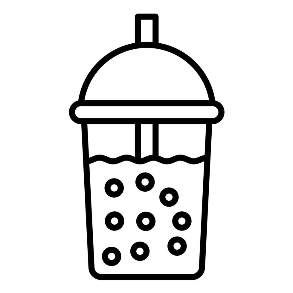 Bubble Tea Line Icon vector