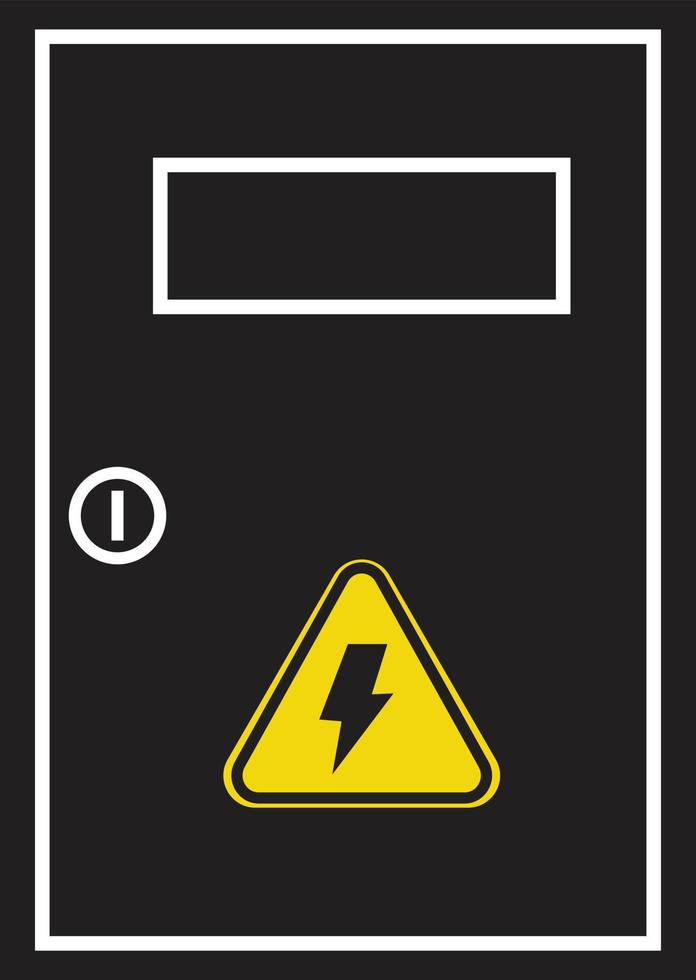 icono del panel eléctrico sobre fondo blanco. signo de caja de panel eléctrico. símbolo del panel de interruptores de energía eléctrica. estilo plano vector