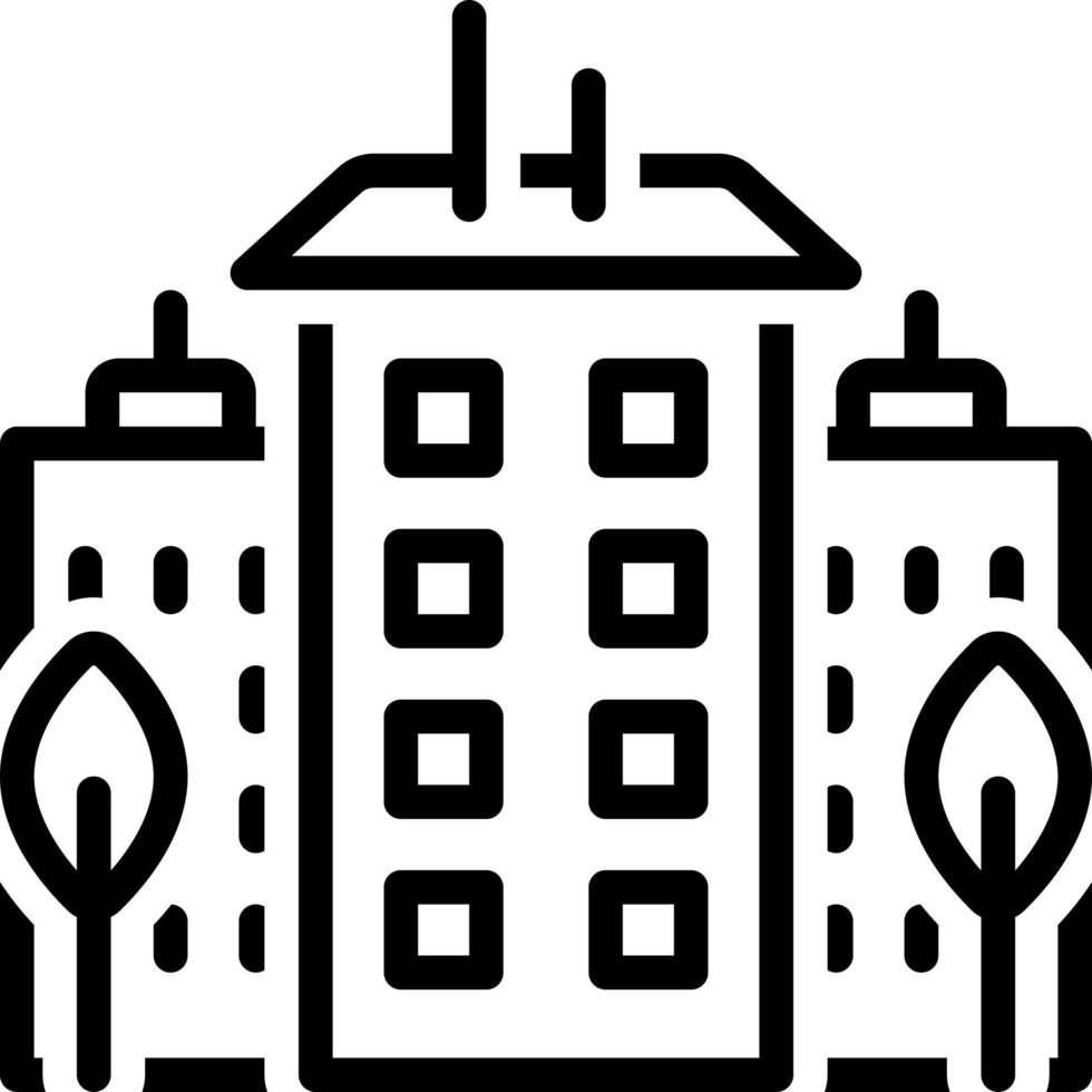 line icon for downtown vector