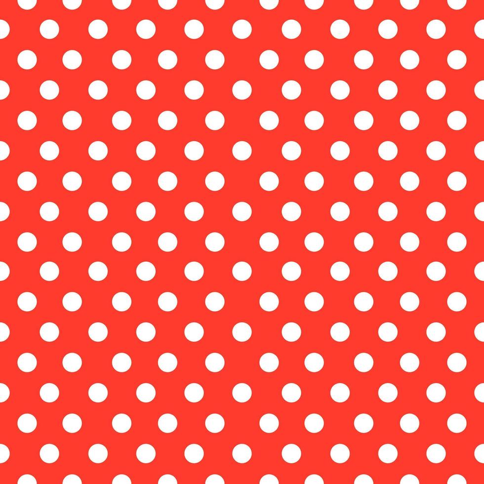 White polka dots on red background. vector