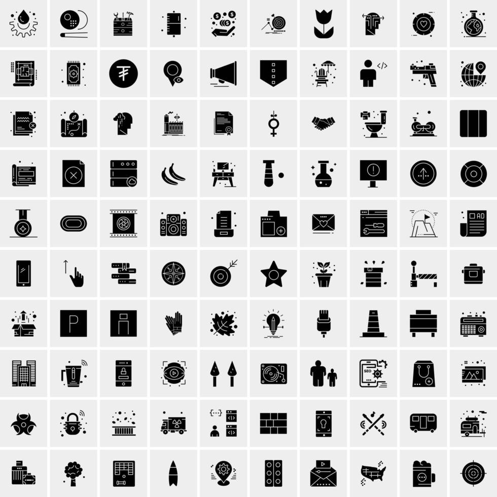 Set of 100 Universal Icons vector