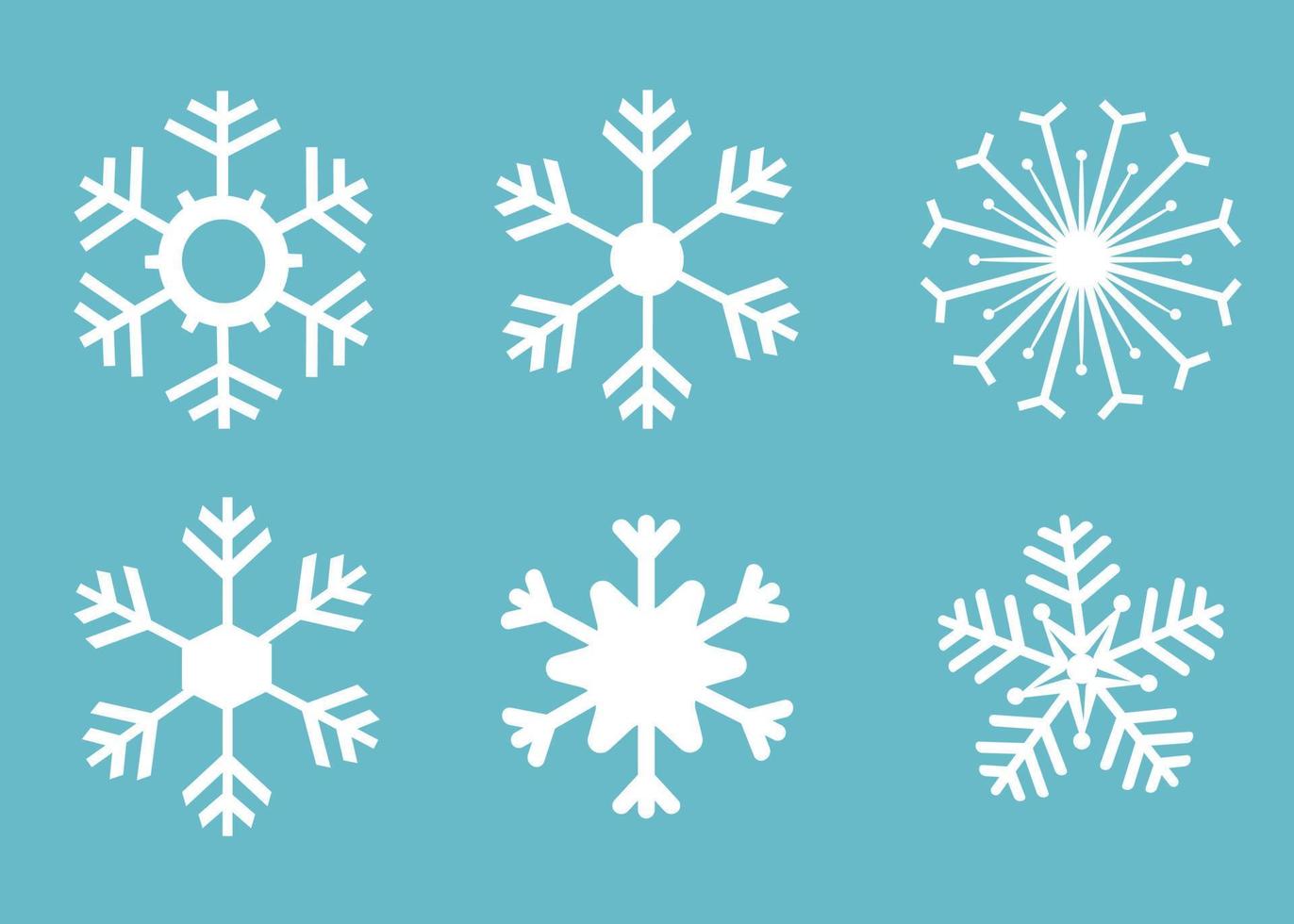 Set of snowflakes icon blue background. vector