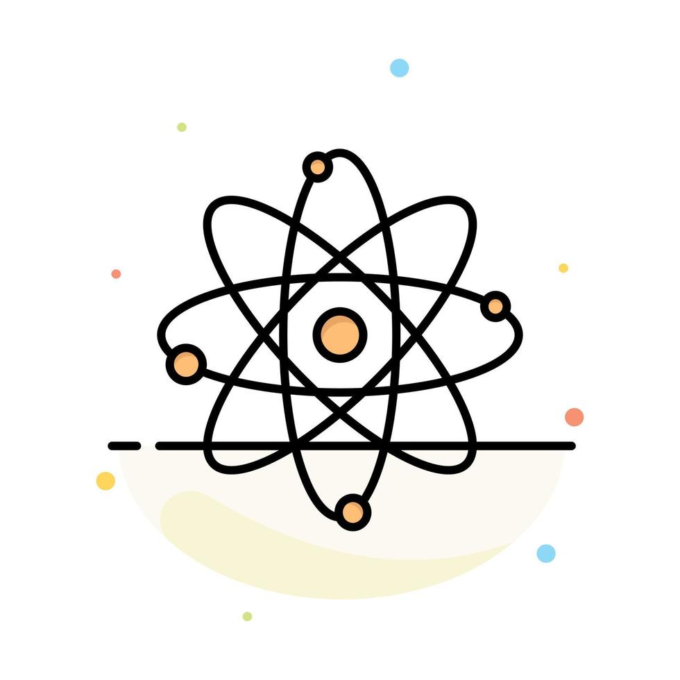 Atom Chemistry Molecule Laboratory Abstract Flat Color Icon Template vector