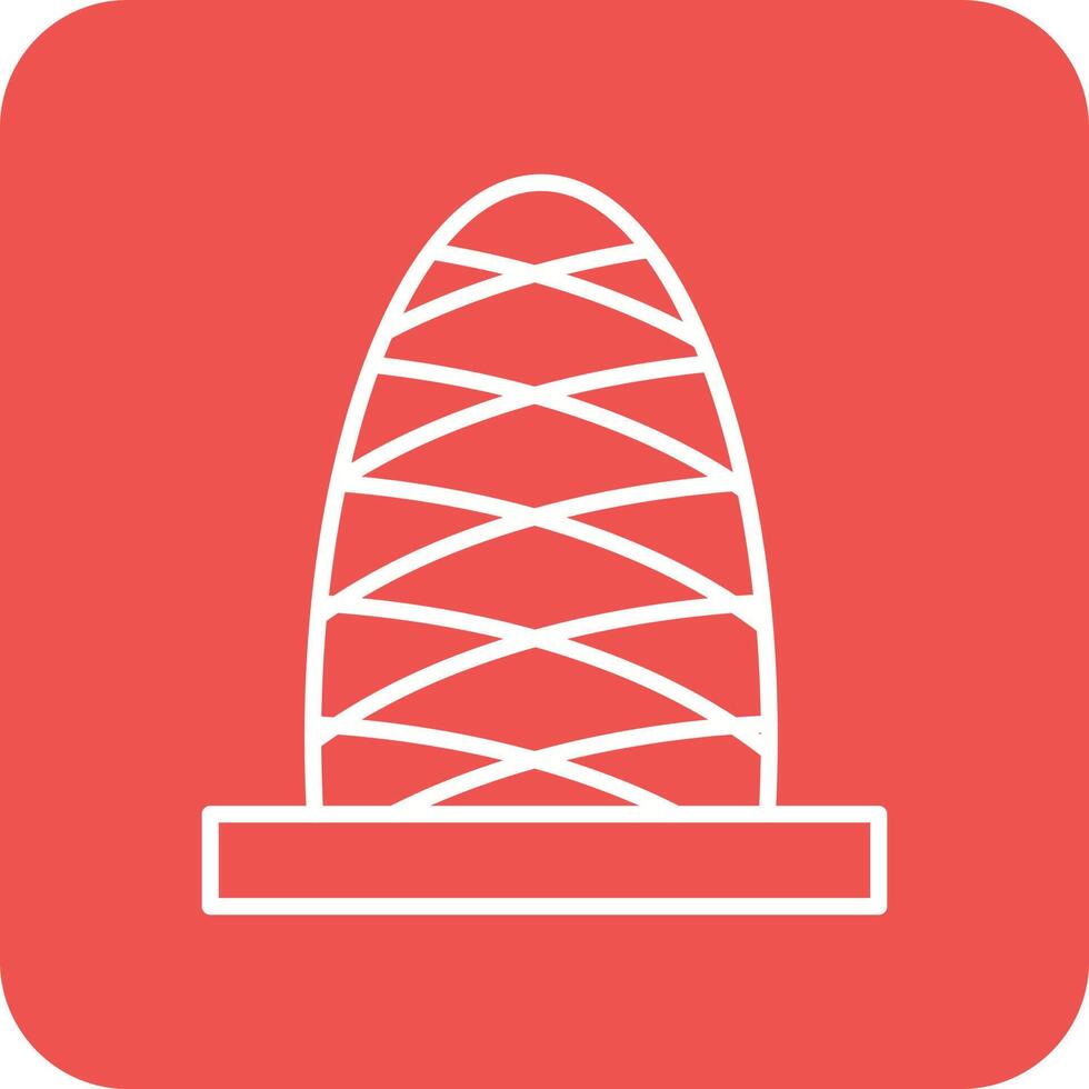 Gherkin Line Round Corner Background Icons vector