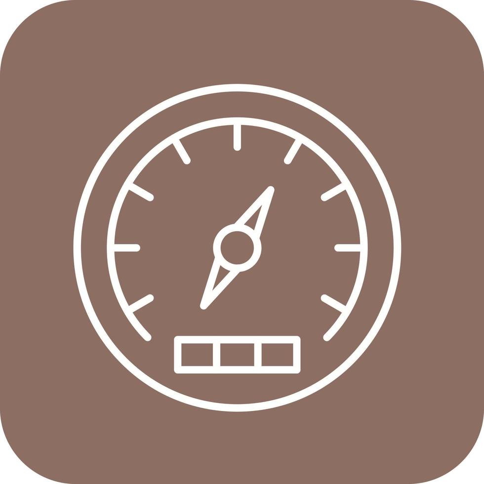 Barometer Line Round Corner Background Icons vector