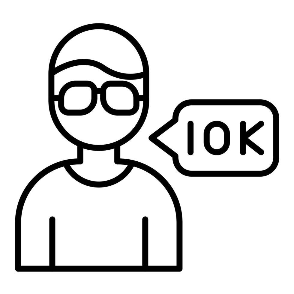 Nano Influencer Line Icon vector