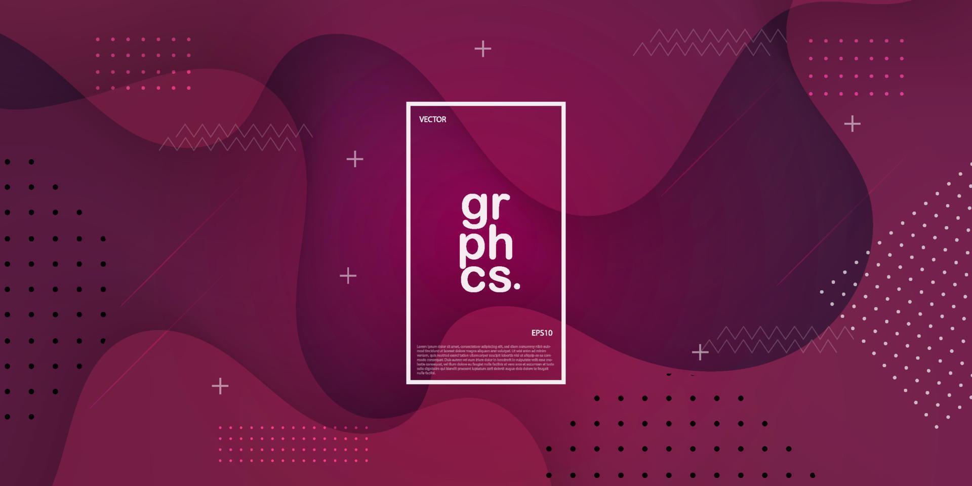 Modern colorful red and purple gradient background with dynamic wave shapes. Abstract template and modern stylish texture. Eps10 vector illustration