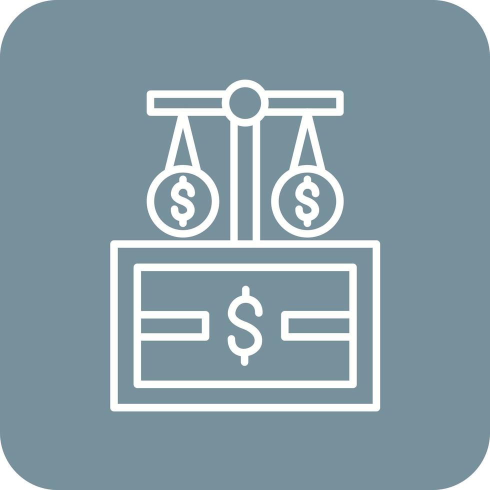 Money Principle Line Round Corner Background Icons vector
