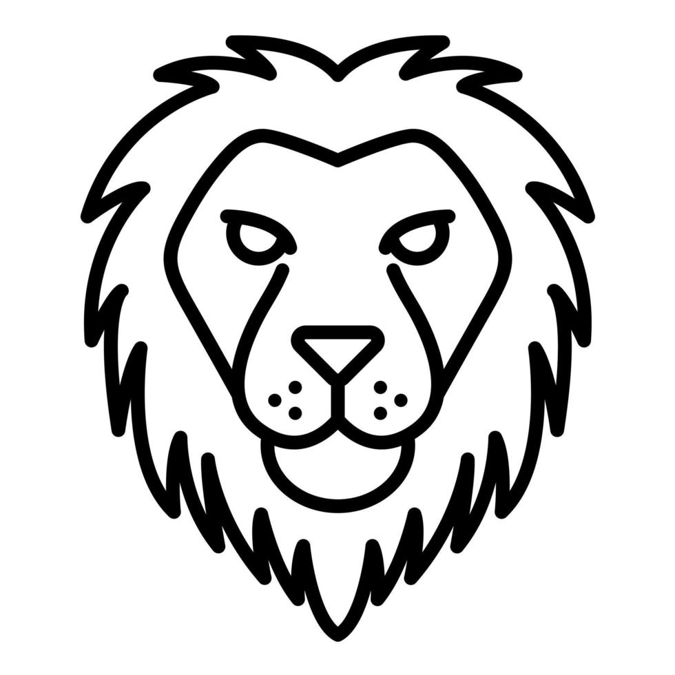 Lion Line Icon vector