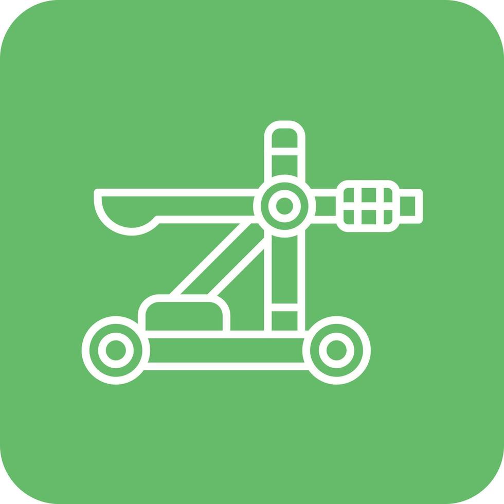 Catapult Line Round Corner Background Icons vector