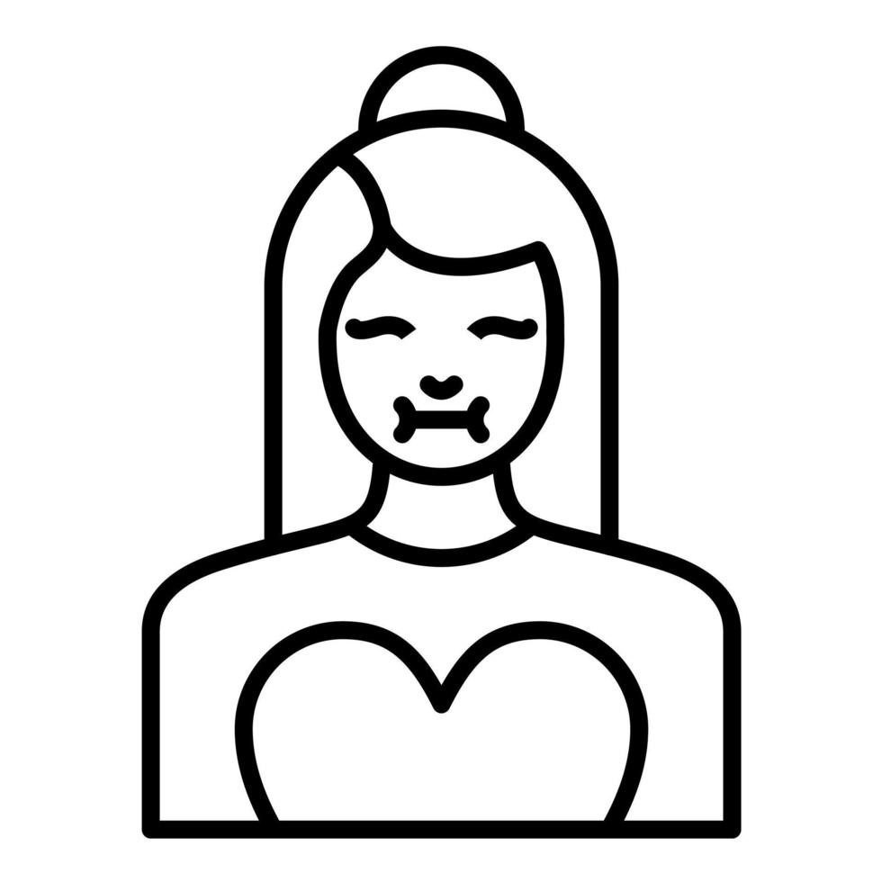 Plus Size Models Line Icon vector