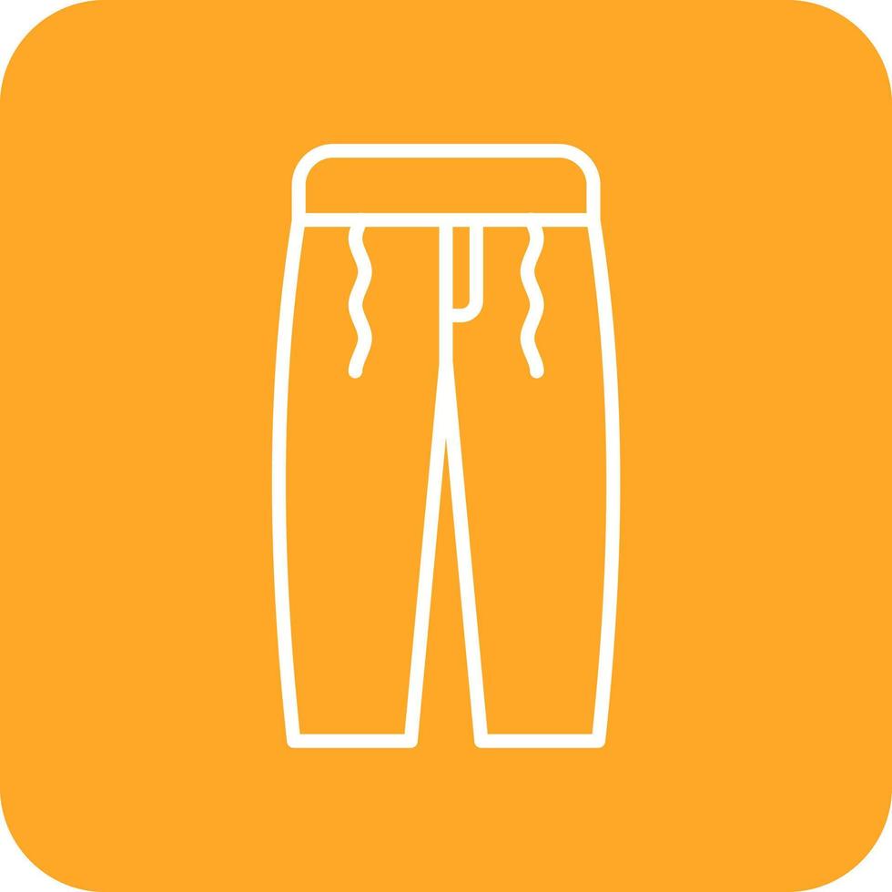 línea de pantalones iconos de fondo de esquina redonda vector