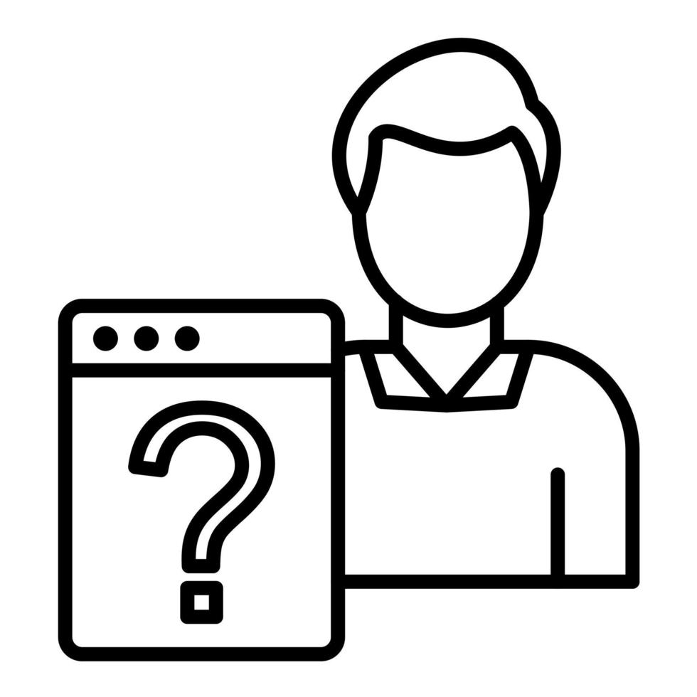 Non Technical User Line Icon vector