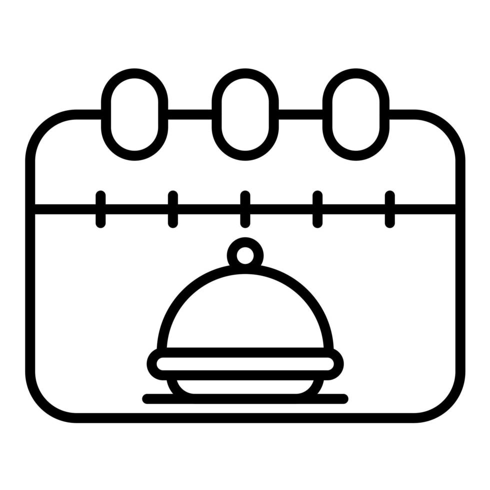 Seasonal Menu Line Icon vector