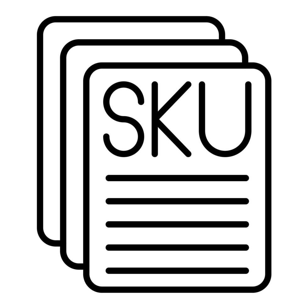 Sku Description Line Icon vector