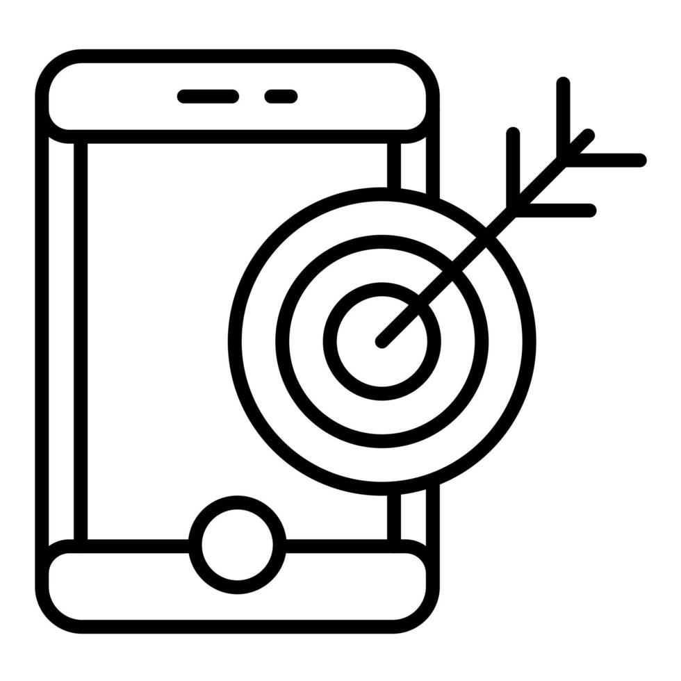 Digital Strategy Line Icon vector