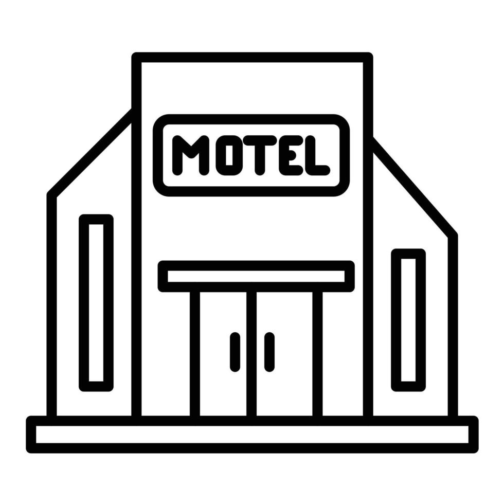 Motel Line Icon vector