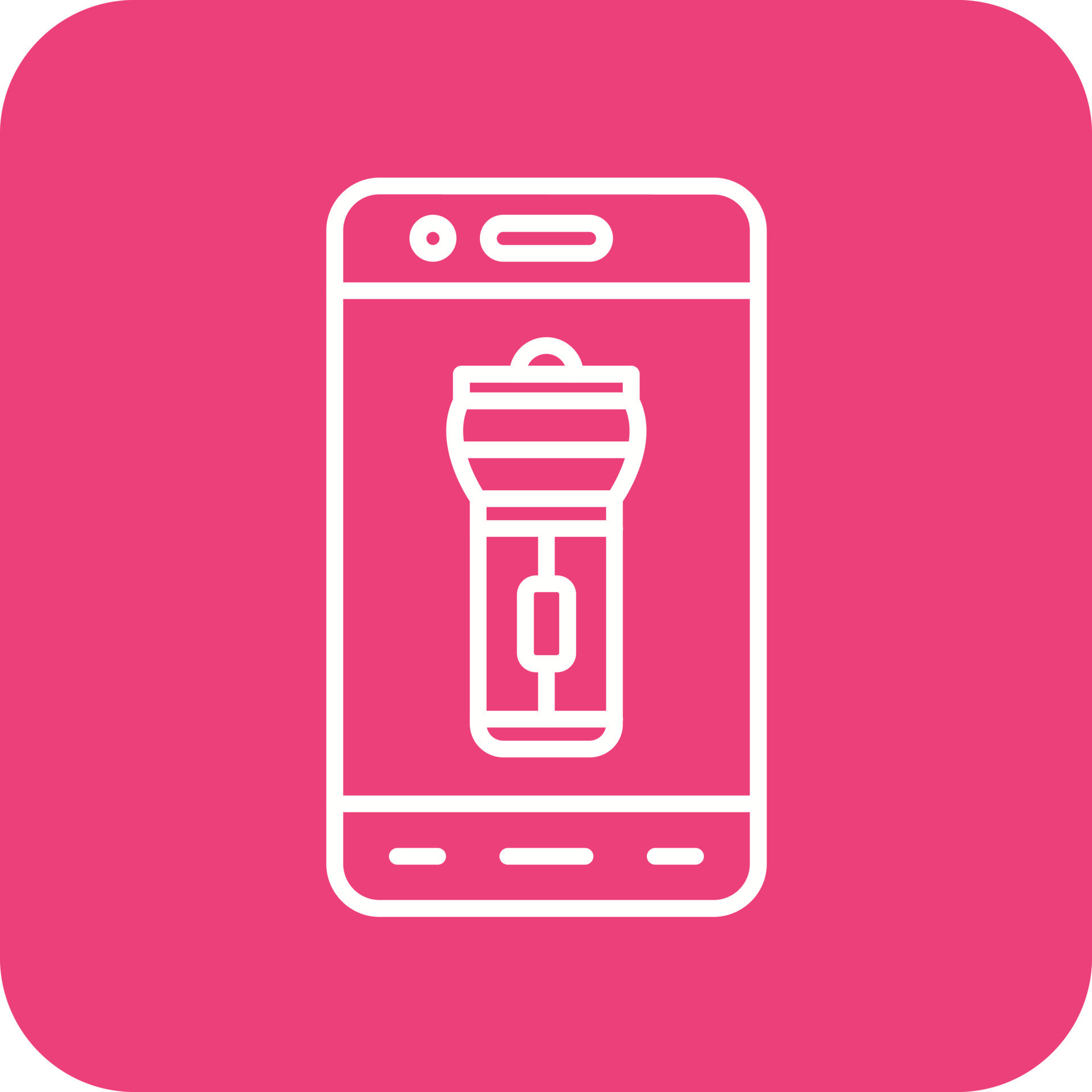 Mobile Torch Line Round Corner Background Icons 14728436 Vector Art at