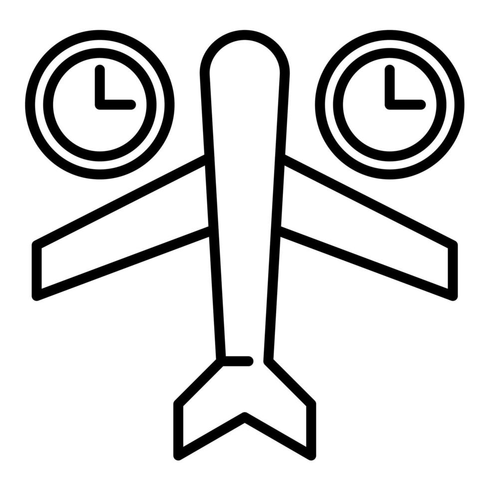 Jet Lag Line Icon vector