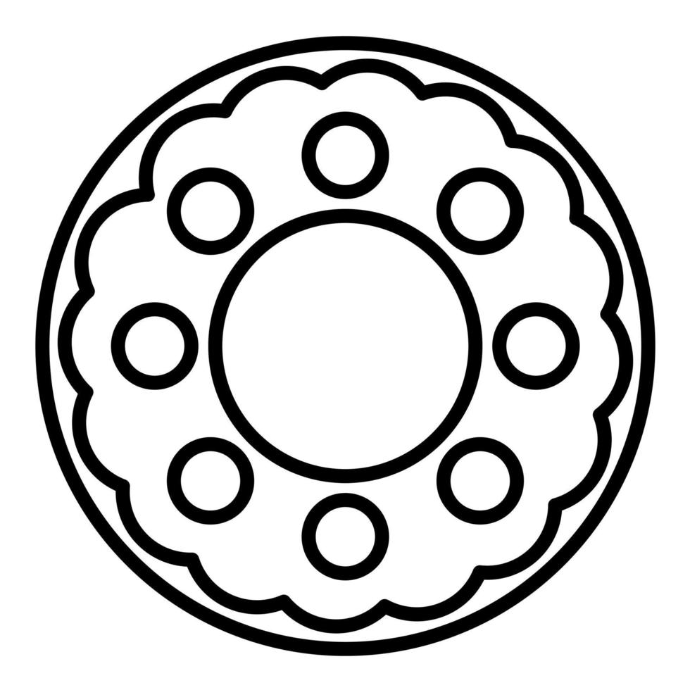 Doughnut Line Icon vector