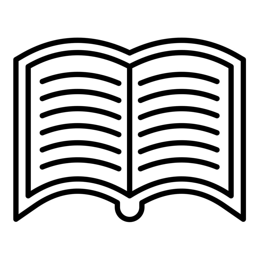 Open Book Line Icon 14728517 Vector Art at Vecteezy