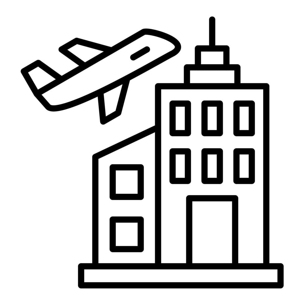 City Vacation Line Icon vector