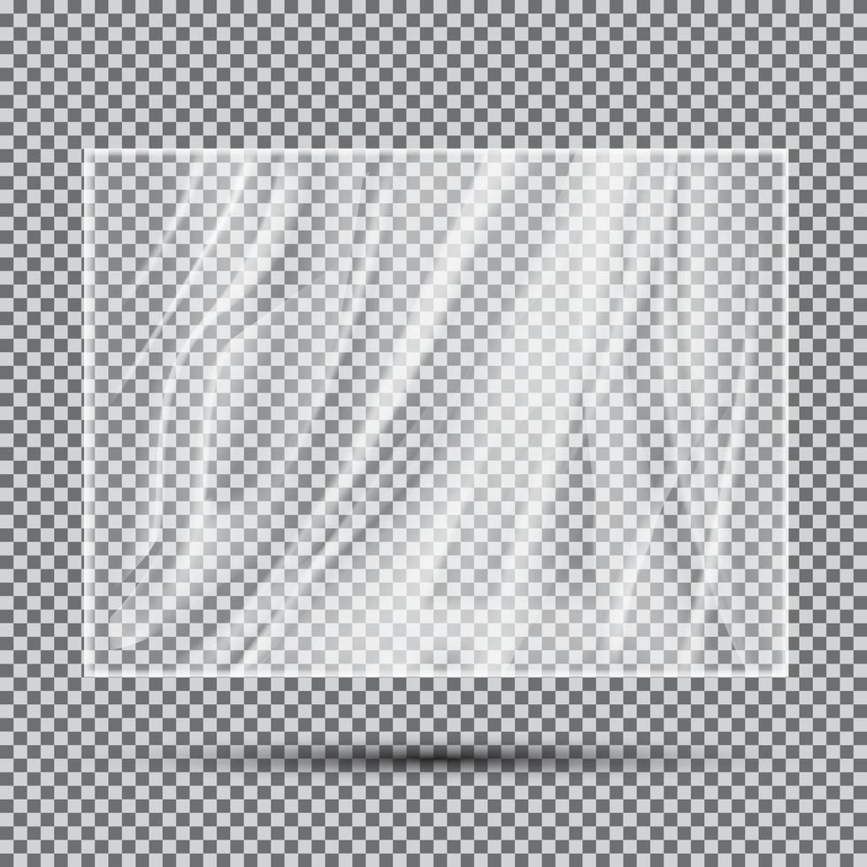 pancarta de polietileno claro transparente. vector