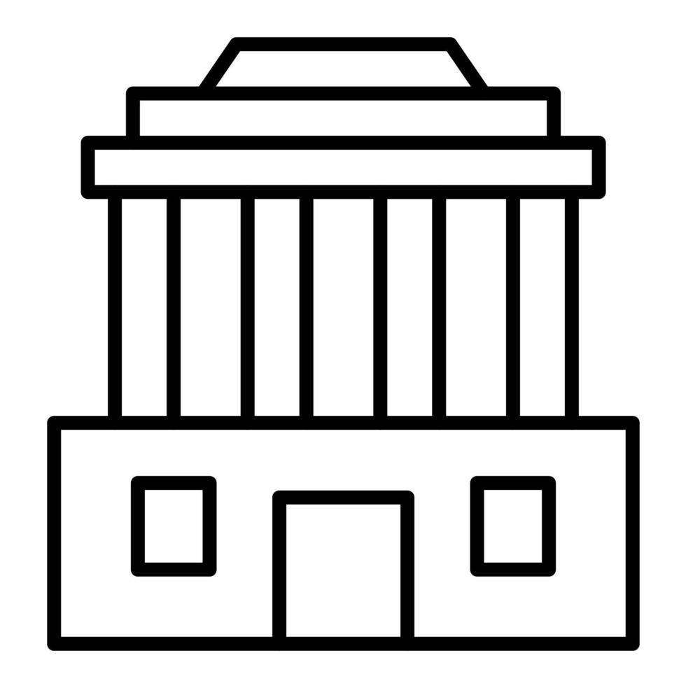 Mausoleum Line Icon vector