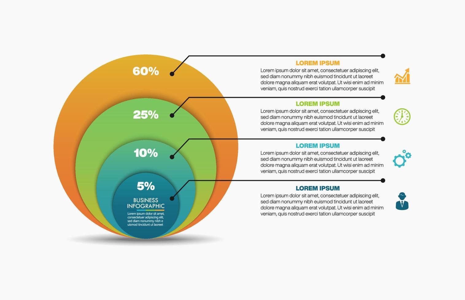 Presentation business infographic template vector