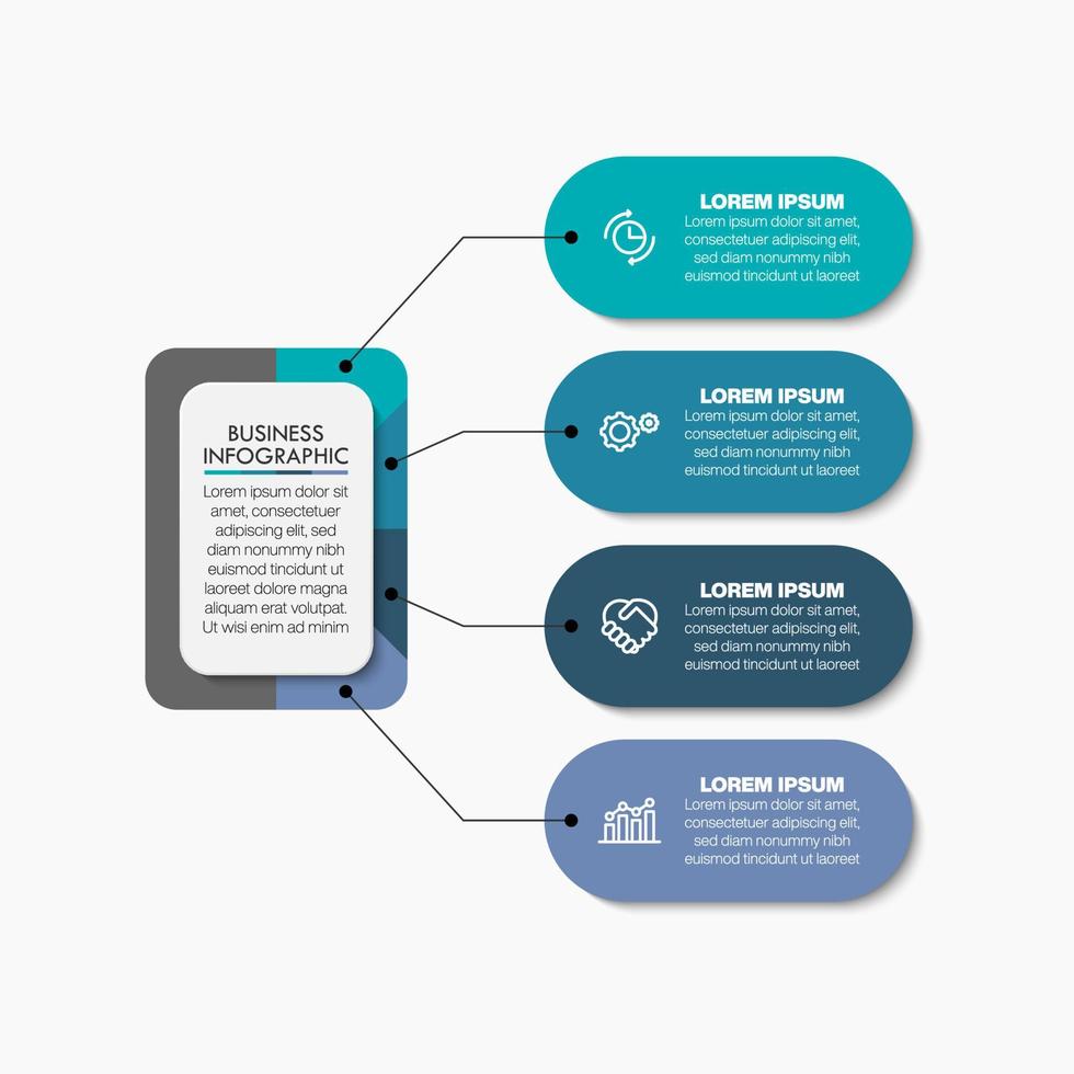 Presentation business infographic template vector