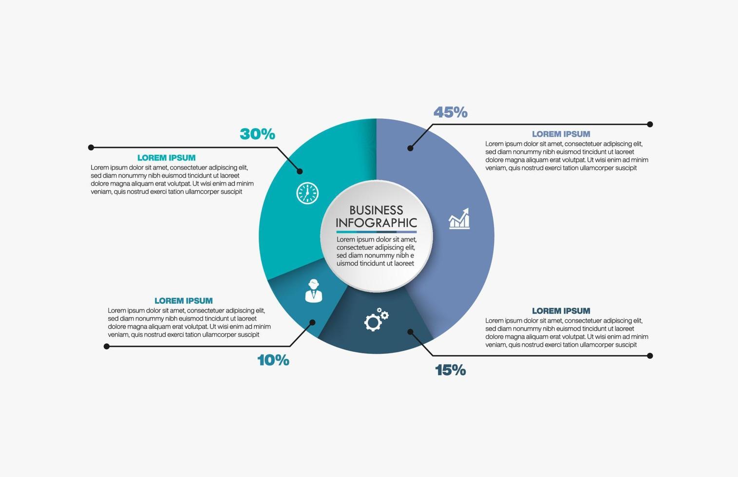 Presentation business infographic template vector