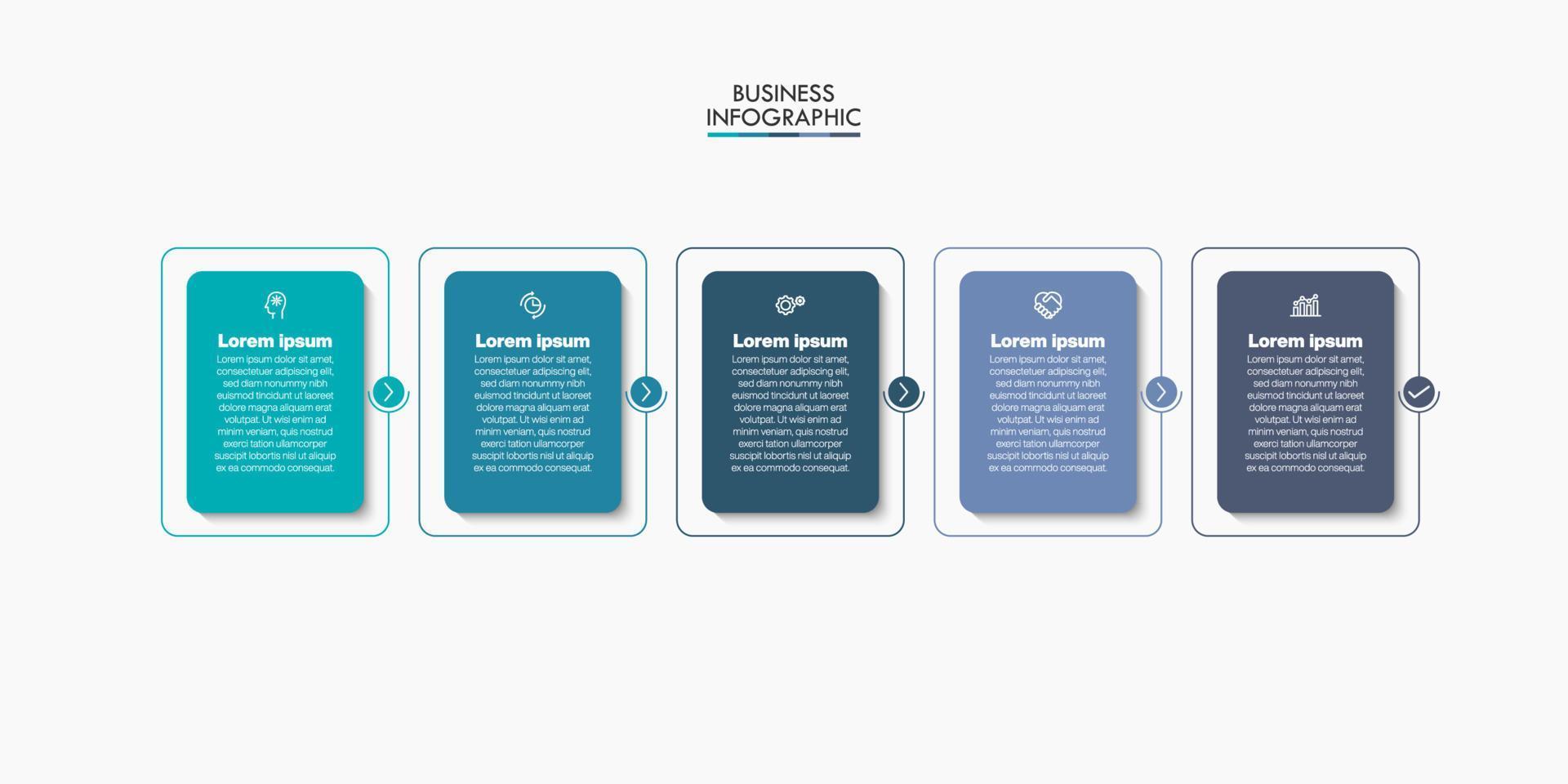 presentación plantilla de infografía empresarial vector