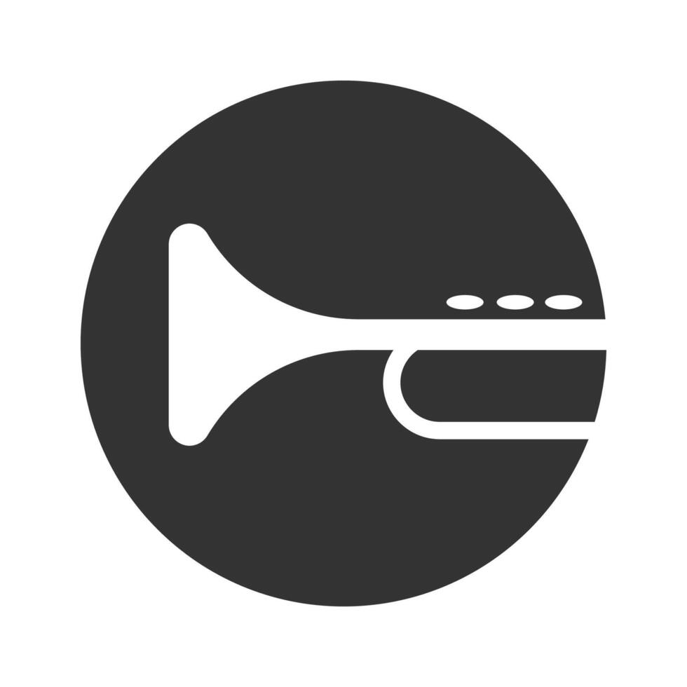 Trumpet logo icon design vector