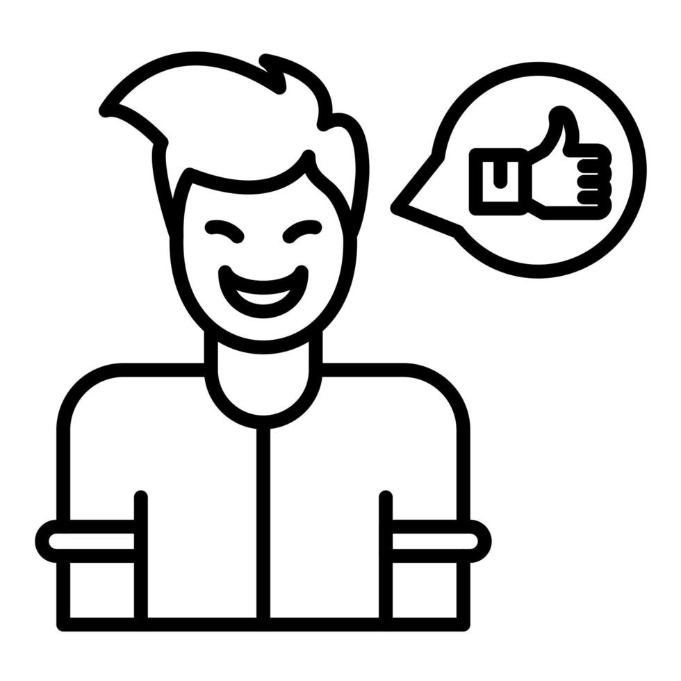 Satisfaction Line Icon vector