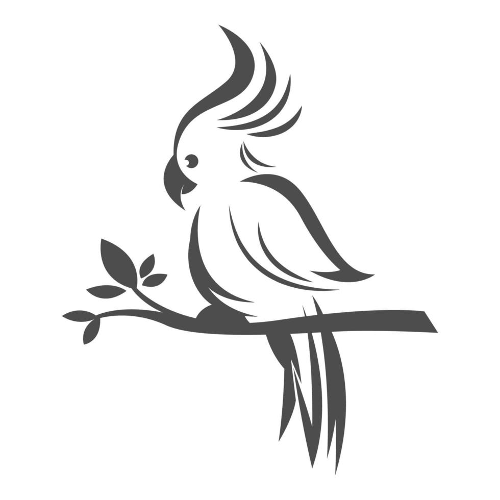 Parrot logo icon design vector