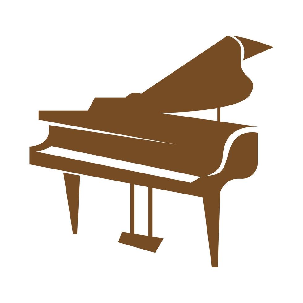 Piano logo icon design vector