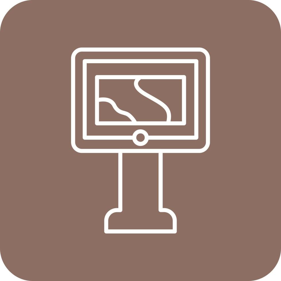 Thermal Imaging Line Round Corner Background Icons vector