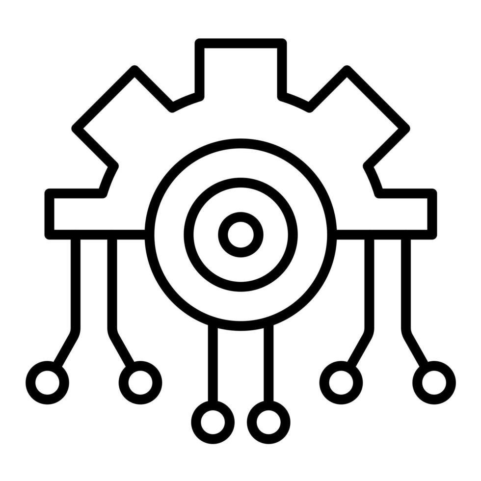 Digital Transformation Line Icon vector